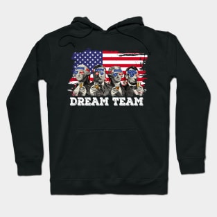 Dream Team Presidents Mount Rushmore 4th Of July America Hoodie